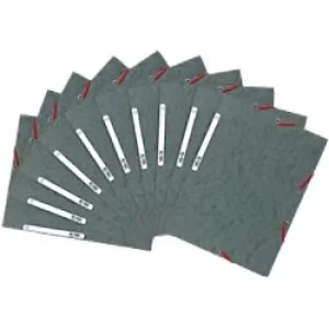 Image of Exacompta Elasticated 3 Flap Folder A4, 400gsm, Grey, 5 Packs of 10