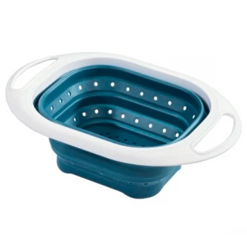 Image of xavax Collapsible Silicone Kitchen Strainer, Petrol