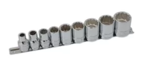 Image of Laser Tools 2919 Socket Set Whitworth 9pc Chrome Vanadium