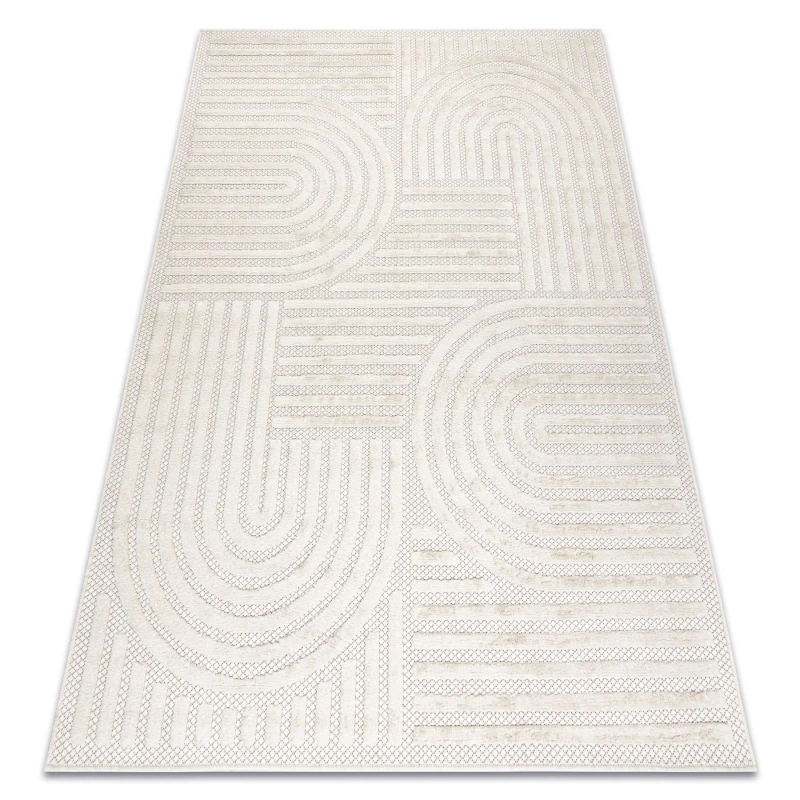 Image of RugsX Carpet Santo Sisal 0989 Geometric White 120X170 Cm