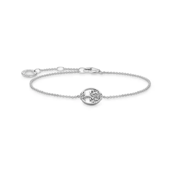 Image of Thomas Sabo Charm Club Charming Sterling Silver Tree Of Love White Bra