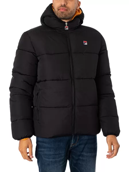 Image of Fila Harry Padded Puffer Jacket Black/Yam XXL
