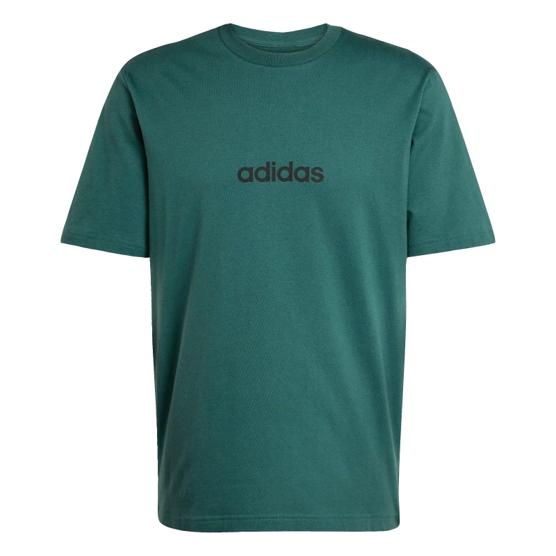 Image of Adidas SPORTSWEAR Essential Linear Logo Short-Sleeved T-Shirt Green Men S