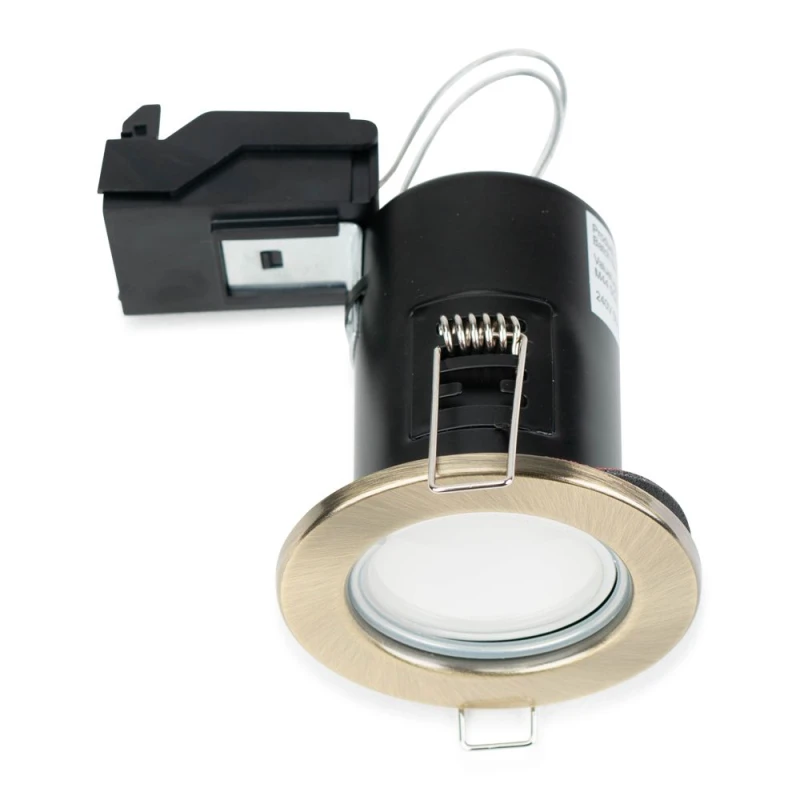 Image of ValueLights ValueLights Downlight Fire Rated Ceiling Light Fitting 30 Pack in Gold Gold One Size Unisex 5059406055546