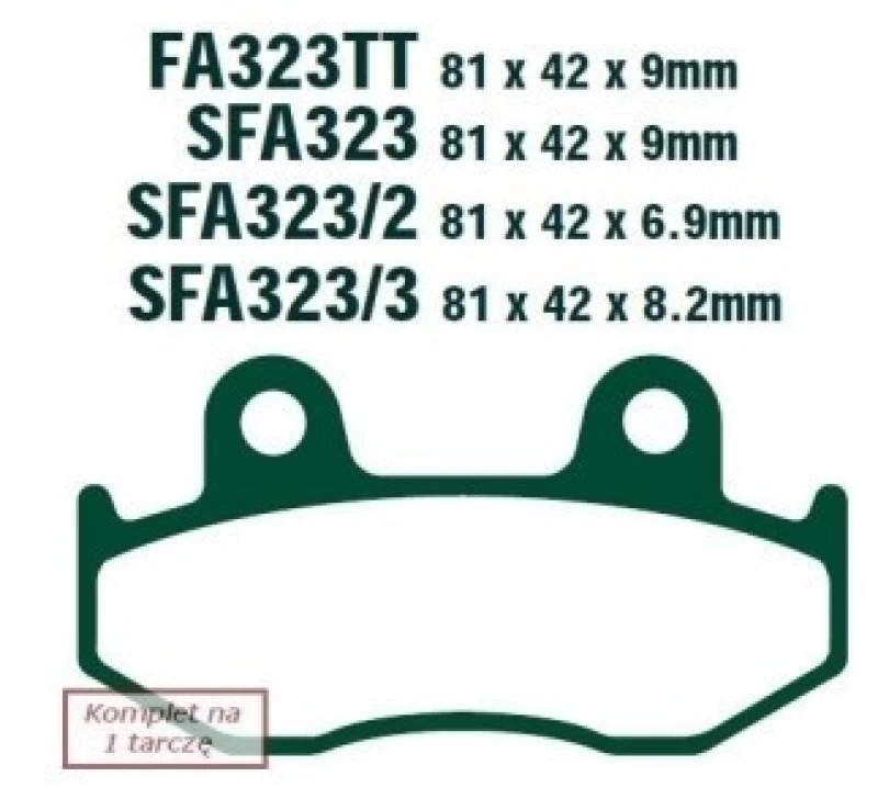Image of EBC Brakes FA323R Brake pad set Brake Pad Set,disc brake (402)