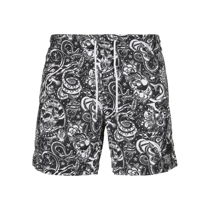 Image of Urban Classics Swim shorts Urban Classics pattern Bleu Male S