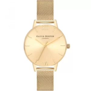 Image of Sunray Dial Gold Mesh Watch