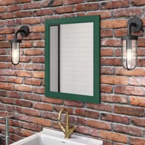 image of Rectangular Green Bathroom Mirror 550 x 700mm - Camden