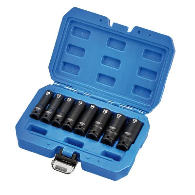 Image of Draper Hi Torq 8 Piece 3/8" Drive Deep Hexagon Impact Socket Set 20205 Drive: 3/8"