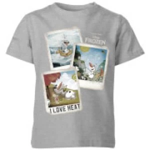 Image of Disney Frozen Olaf Polaroid Kids T-Shirt - Grey - 11-12 Years