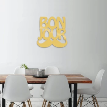 Image of Bonjur - Gold Gold Decorative Metal Wall Accessory
