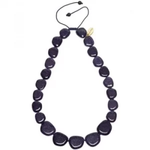 Image of Ladies Lola Rose Gold Plated Blue Sandstone Quentin Necklace