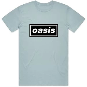 Image of Oasis - Decca Logo Unisex Large T-Shirt - Blue