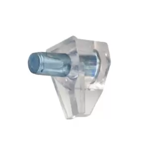 Image of GTV Glass Shelf Supports Plug in Steel Plastic Pegs Pins 5mm Hole, Pack of 100
