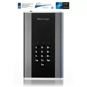 Image of iStorage diskAshur DT2 256-bit 16TB USB 3.1 secure encrypted desktop hard drive IS-DT2-256-16000-C-G