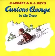 Image of curious george in the snow