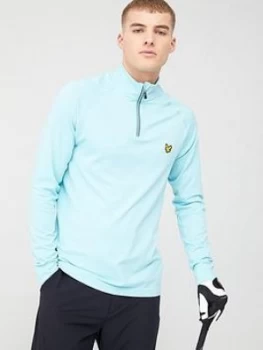 Image of Lyle & Scott Golf Performance Golf Seamless Midlayer - Marine Marl, Marine Marl, Size S, Men