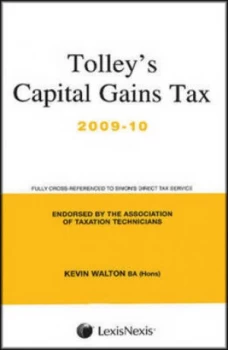Image of Tolleys Capital Gains Tax 2009-10 Main Annual by Kevin Walton Paperback
