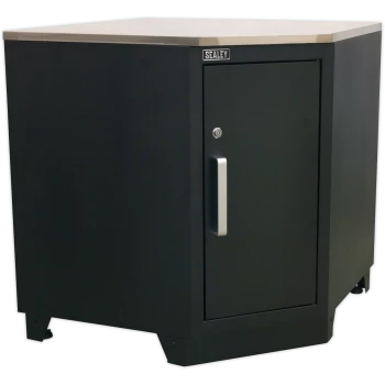 Image of Sealey Premier Heavy Duty Modular Corner Floor Cabinet MSS System Black