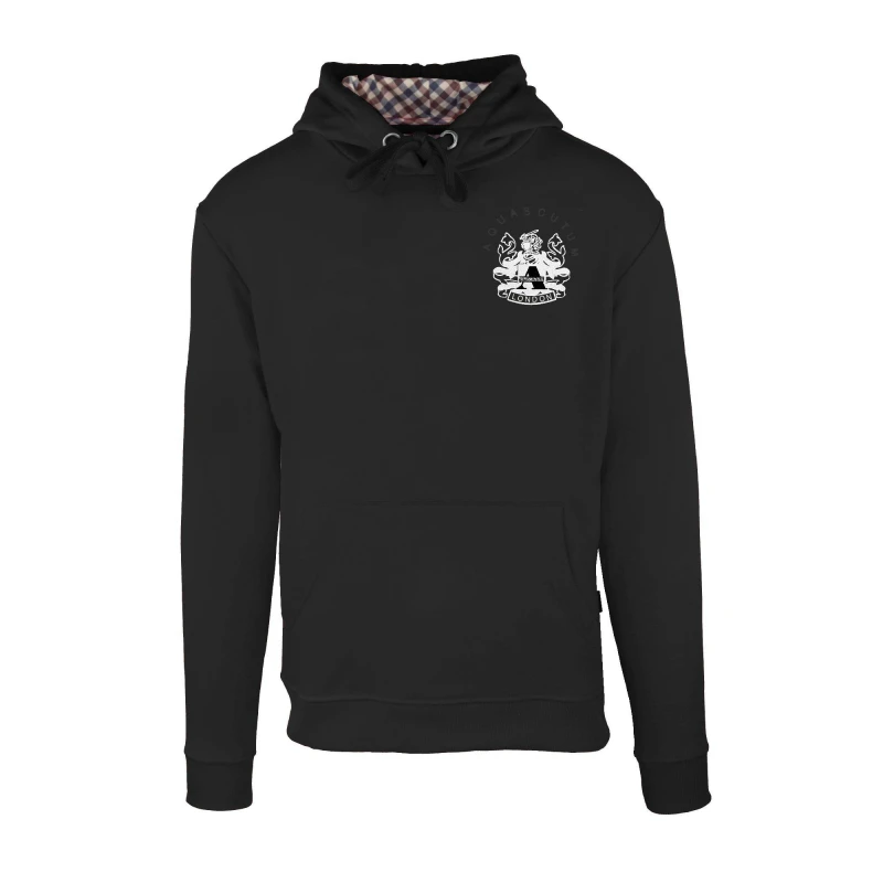 Image of Aquascutum Mens Pull Over Hoodie Black male Small