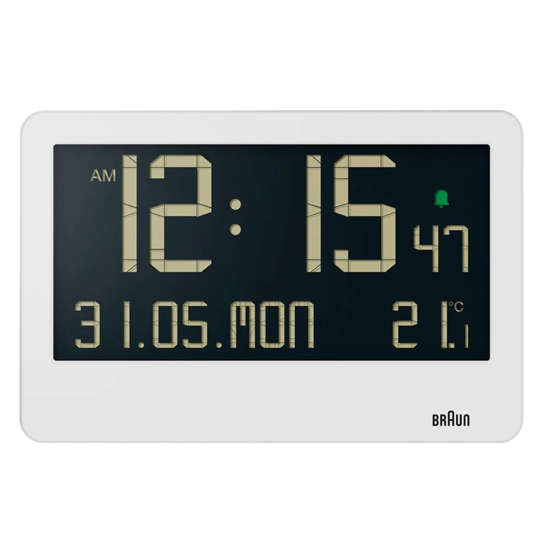 Image of Braun Braun Digital Wall Clock in White White One Size Unisex 5013348622525