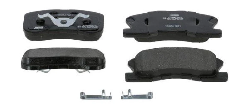 Image of JURID 572565J Brake pad set with acoustic wear warning, without accessories, with piston clip Brake Pad Set,disc brake (402)