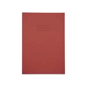 Image of Rhino A4 Plus Exercise Book Red Ruled 80 page Pack 50 VDU080-200