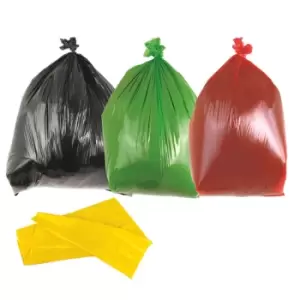 Image of Yellow Heavy Duty Bin Bags 90L - Box of 200 Bags