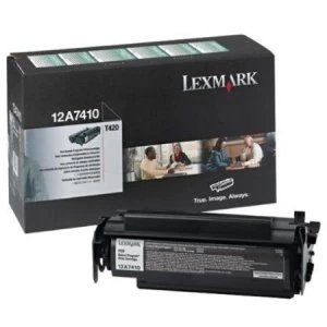 Image of Lexmark 12A7410 Black Laser Toner Ink Cartridge