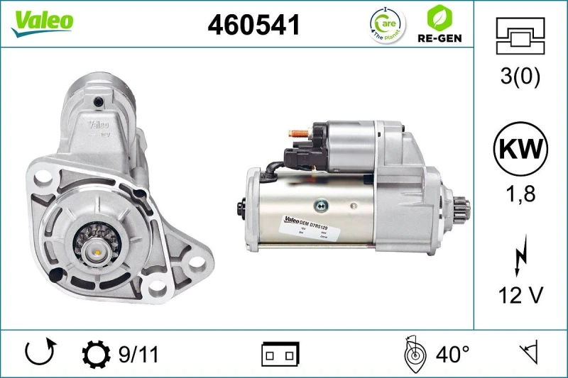 Image of Starter motor VALEO 460541