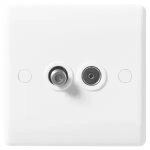 Image of BG Nexus White 2 Gang Satellite Socket - 865
