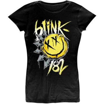 Image of Blink-182 - Big Smile Womens Large T-Shirt - Black