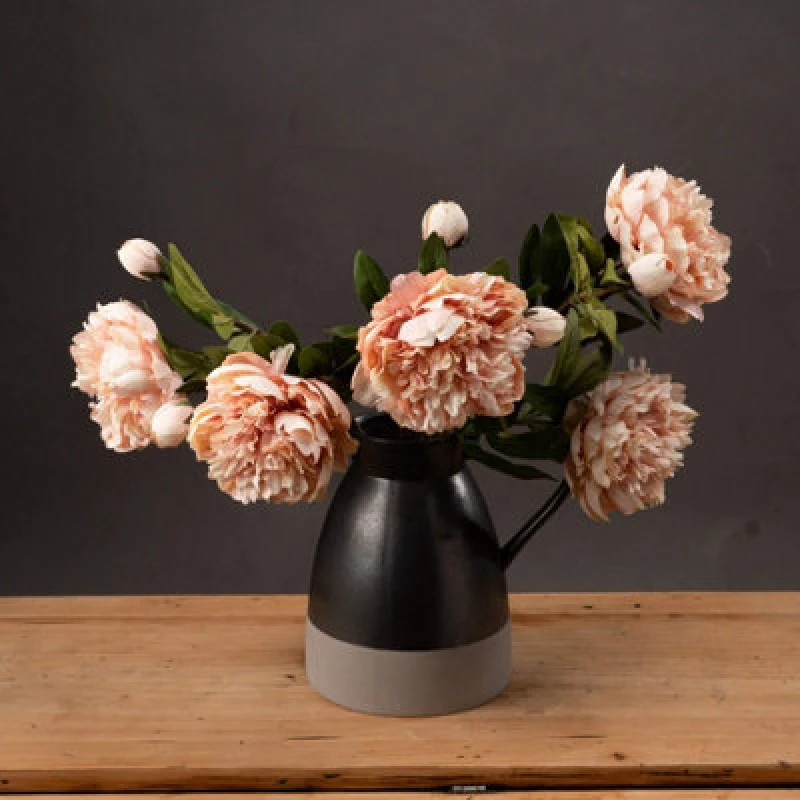 Image of Love Lace Peach Peony Rose Artificial Flower Orange
