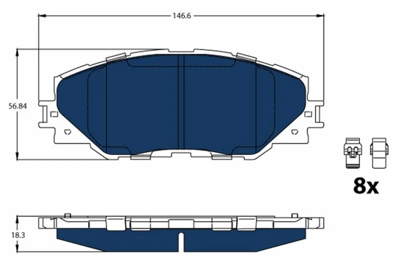 Image of Brake pad set TRW GDB3424BTE
