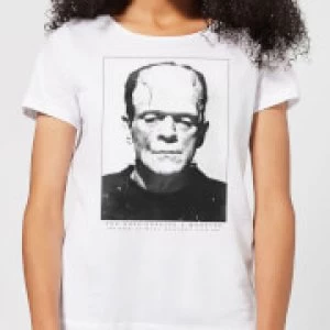 Image of Universal Monsters Frankenstein Portrait Womens T-Shirt - White - 3XL