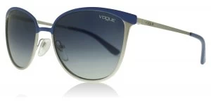 image of Vogue VO4002S Sunglasses Blue / Brushed Silver 50254L 55mm