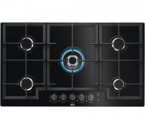 image of AEG HKB95540NB 5 Burner Gas Hob