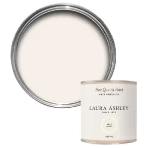 image of Laura Ashley Pale Ivory Matt Emulsion Paint, 100ml Tester Pot