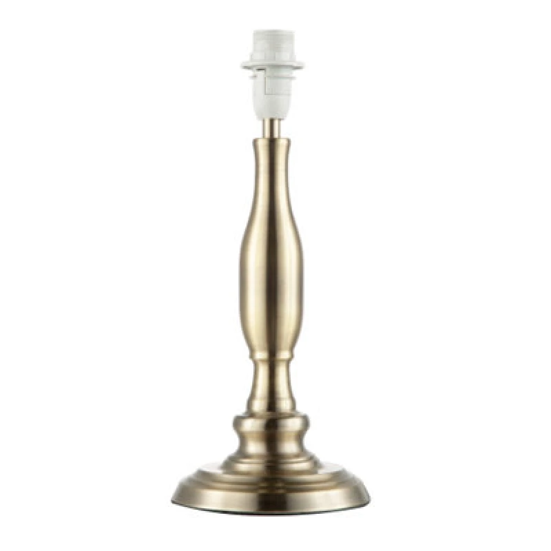 Image of Happy Homewares Classic Antique Brass Table Lamp Base With Curvy Metal Stem Design