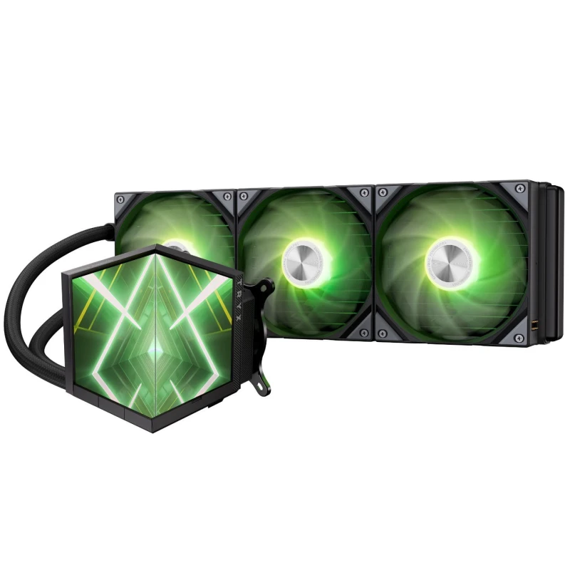 Image of TRYX STAGE 360 ARGB 360mm All-in-One Liquid CPU Cooler, PWM Fans - Black - L-S360A-DM3M-G0K