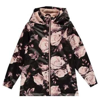 image of Firetrap PU Rain Mac Junior Girls - Midnight Floral