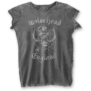 Image of Motorhead - England Womens Large T-Shirt - Grey