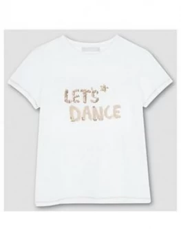 Image of Mintie by Mint Velvet Girls Let's Dance T-Shirt - Ivory, Size Age: 9-10 Years, Women