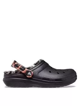 Image of Crocs Animal Remix Lined Clog Flat Shoes, Black, Size 5, Women