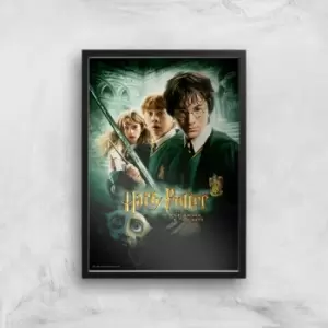 image of Harry Potter and the Chamber Of Secrets Giclee Art Print - A3 - Black Frame