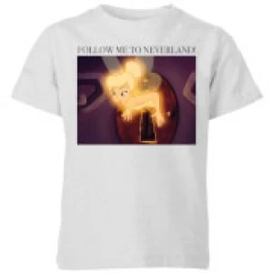 Image of Disney Tinkerbell Follow Me To Neverland Kids T-Shirt - Grey - 11-12 Years