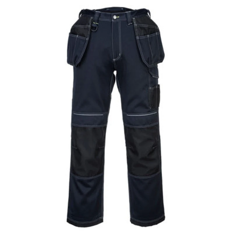 Image of Portwest PW3 Mens Holster Work Trousers T602NBS40 Colour: Navy / Black