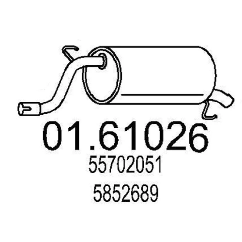 Image of MTS 01.61026 Rear silencer End Silencer (3437)