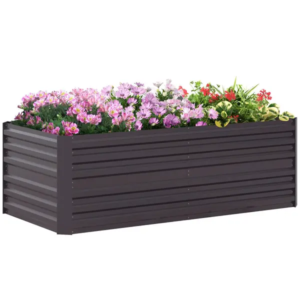 Image of Galvanised Steel Outdoor Raised Bed with Reinforced Rods