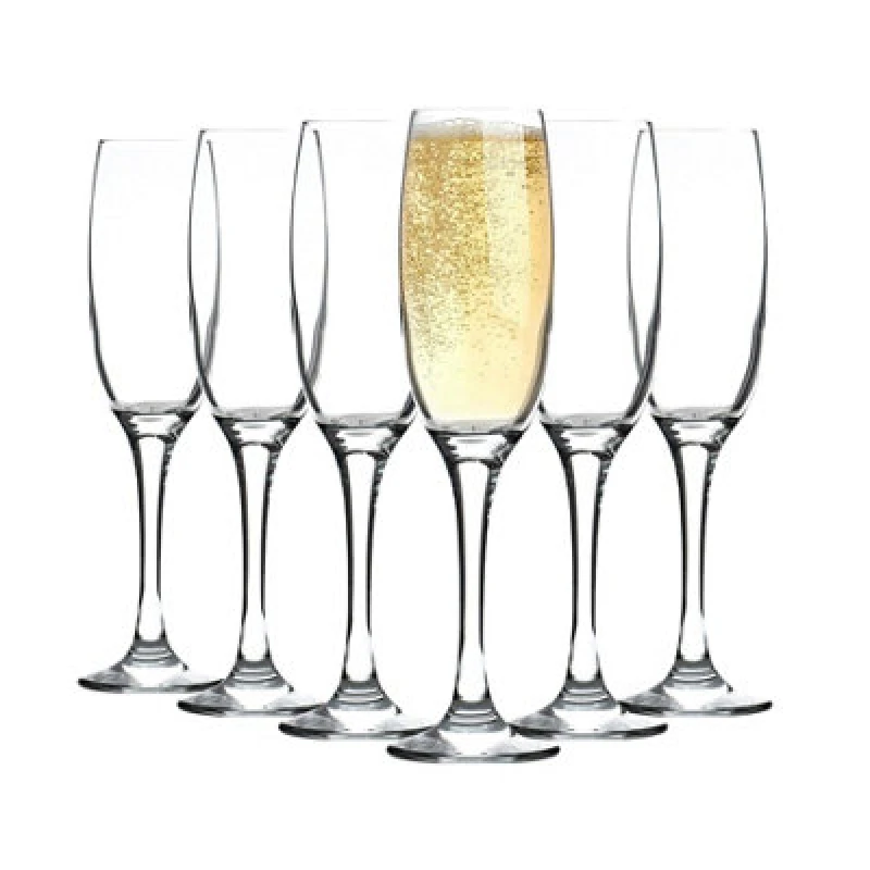 Image of Argon Tableware Classic Champagne Flutes - 220ml - Pack of 6 Clear